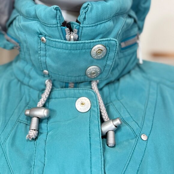 Tyrolia Ski Jacket Women’s L Teal Hooded Insulated 80s Retro Alpine Winter - Picture 14 of 16
